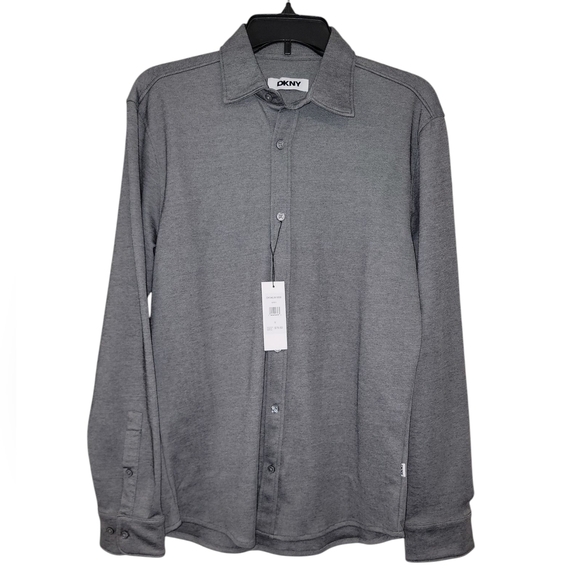 DKNY Men's Gray Shirt New With Tags! Long Sleeve Button Down Shirt - Picture 1 of 7